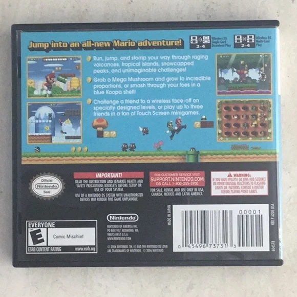 New Super Mario Bros Nintendo DS Game Complete In Box CIB - Picture 3 of 15